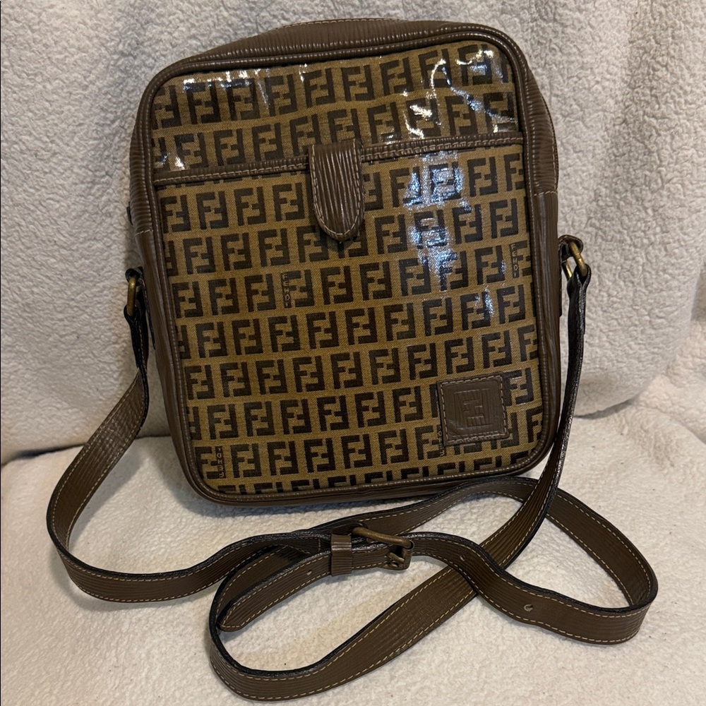 Fendi Vintage Zucca crossbody bag with COA